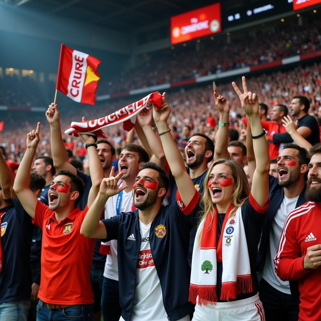 Passionate Home Fans Celebrating