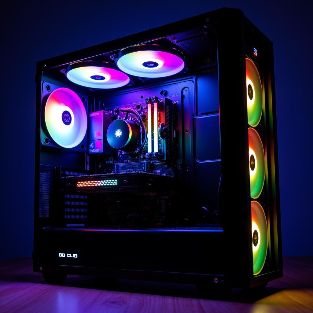 A PC build showcasing the visual impact of addressable RGB lighting