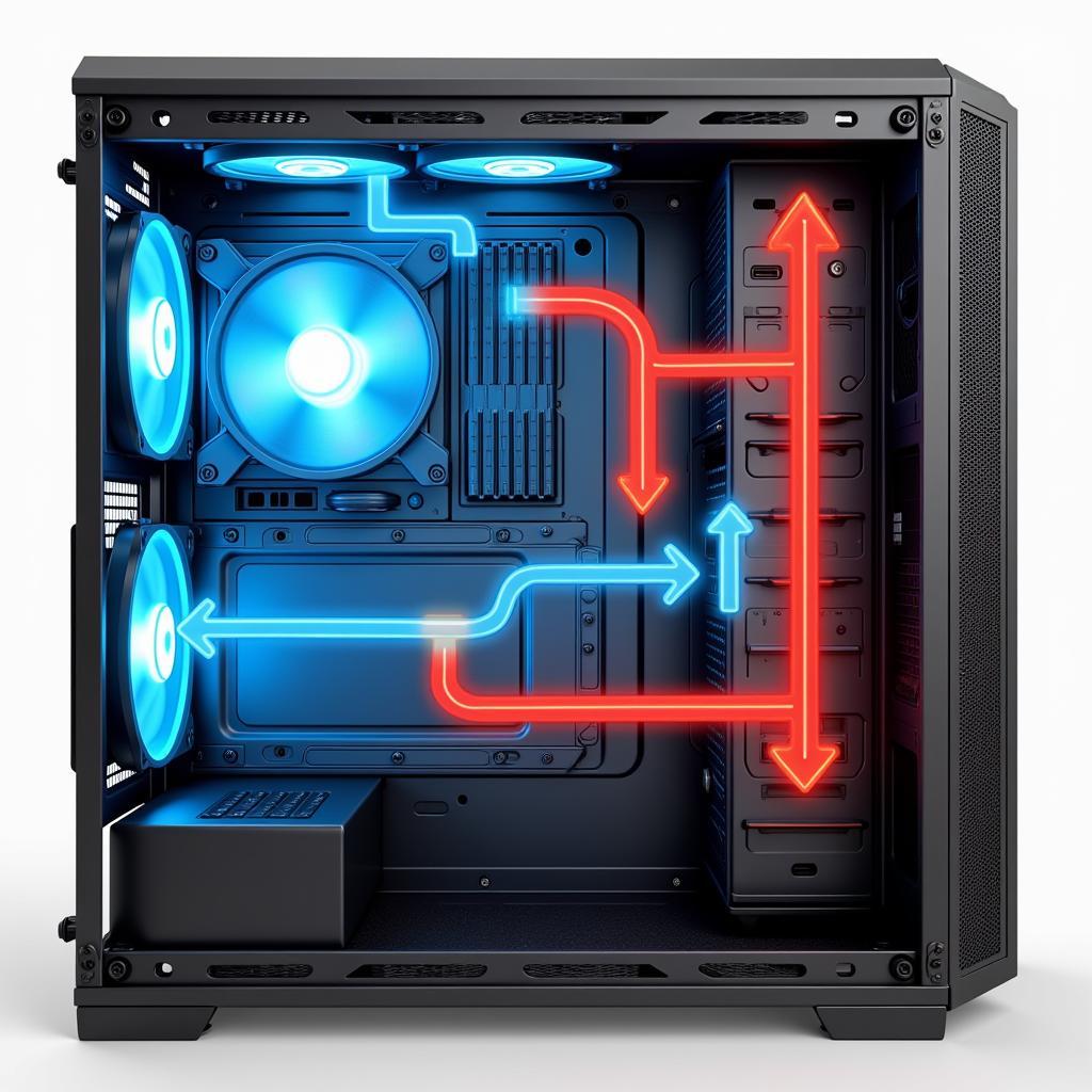 PC Case Airflow Diagram