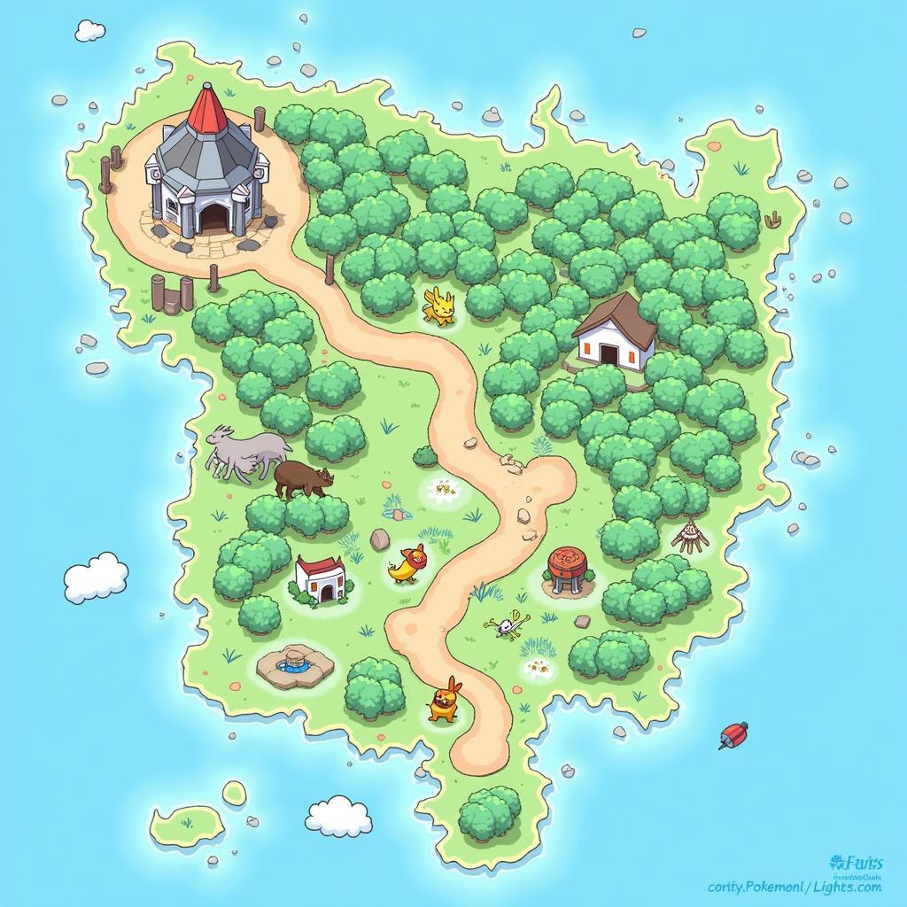  Pokemon Light Platinum Region Map