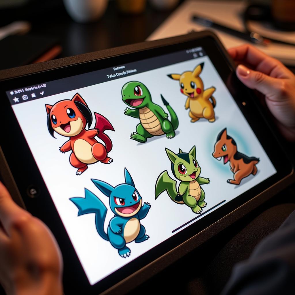 Browsing through a Pokemon tattoo artist's portfolio