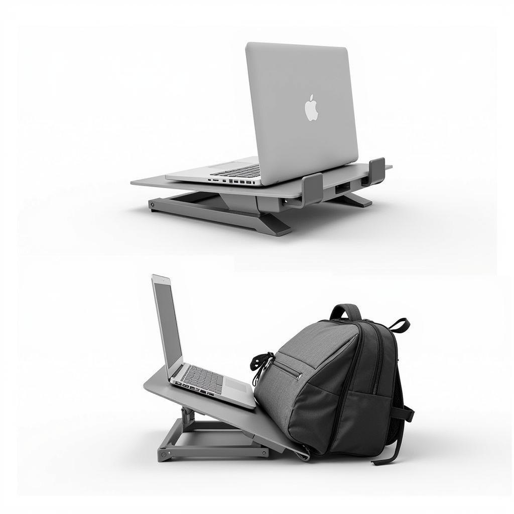 Compact Laptop Stand with Fan for Travel