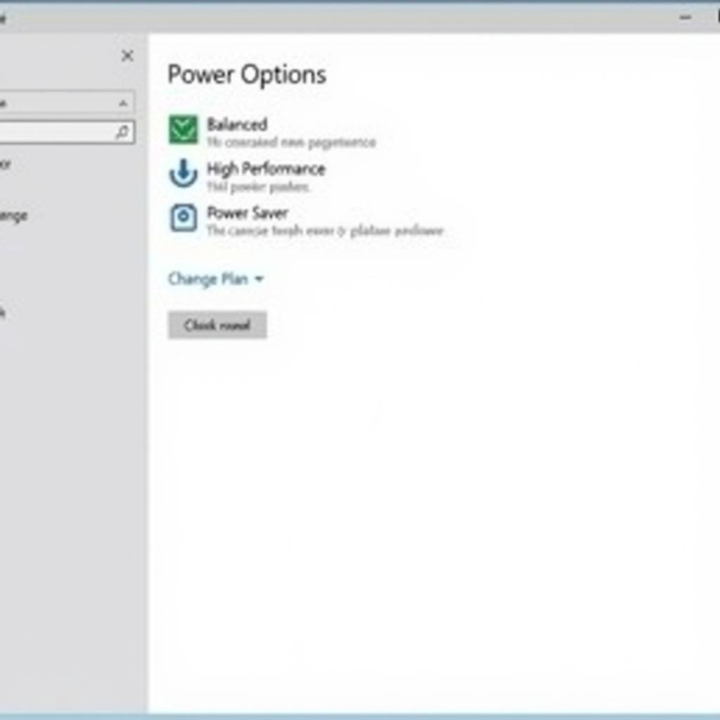 Windows power plan settings