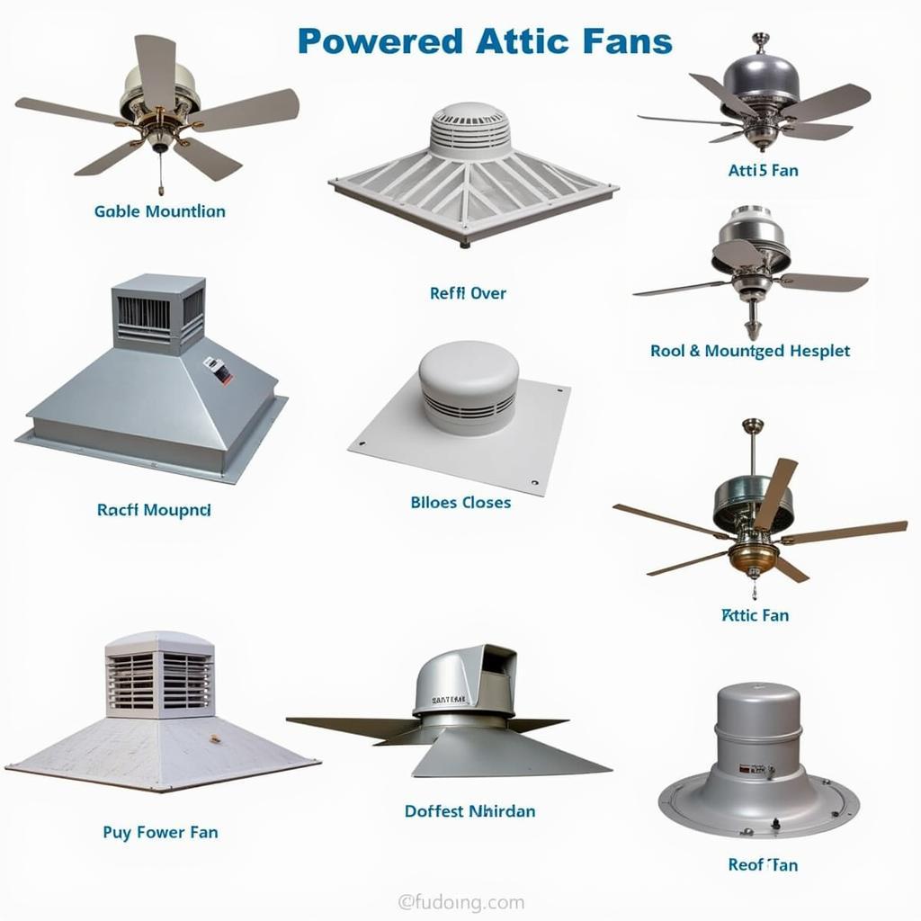 Different powered attic fan models