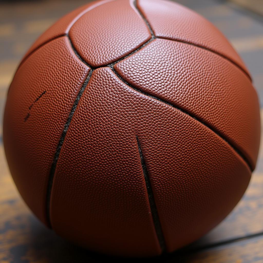 Close-up of a PU leather football