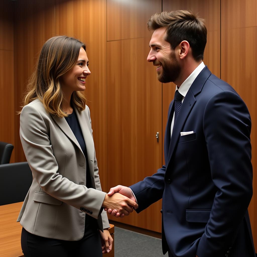 Queen's Sister Meeting Lionel Messi