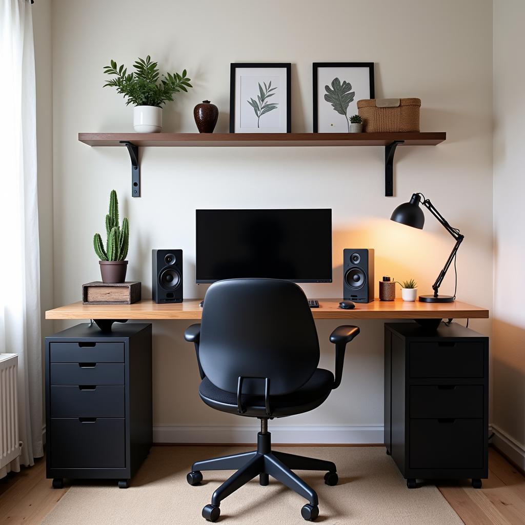 A minimalist and quiet workspace setup