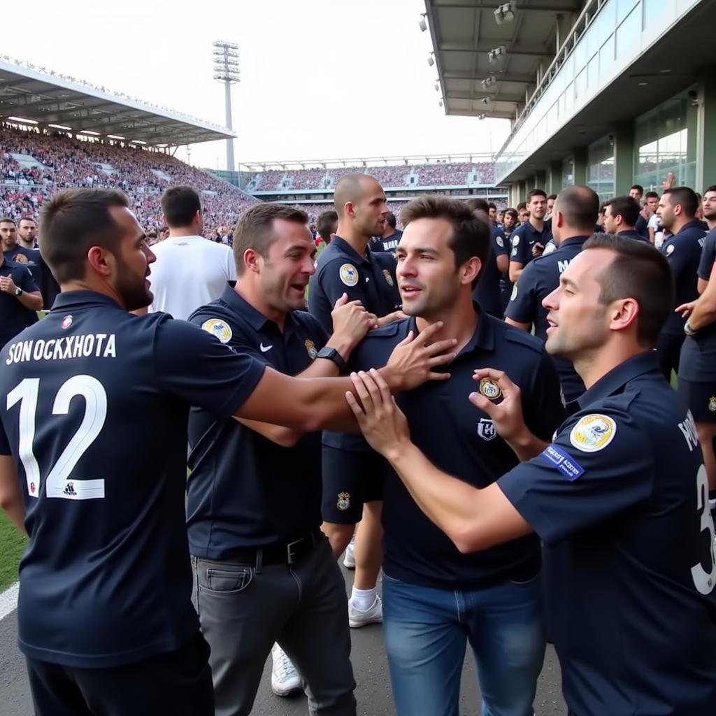 Real Madrid fans involved in violent clashes with opposing supporters