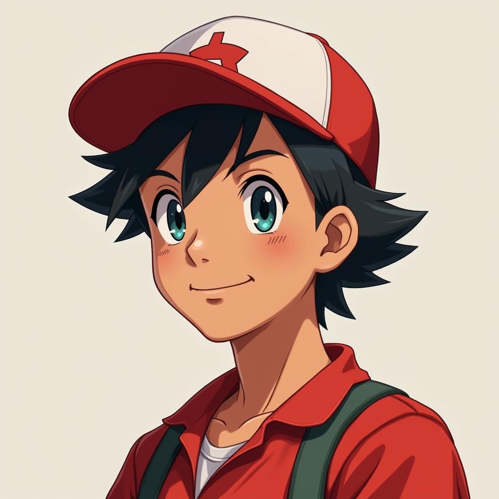 Realistic Ash Ketchum Portrait