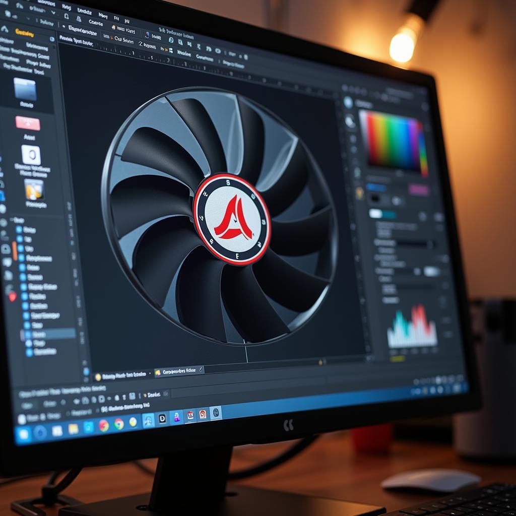 Realistic Fan Mockup Design