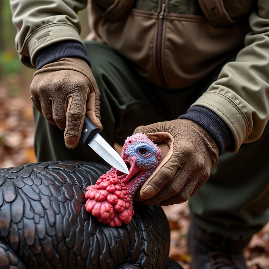 Removing the Turkey Fan from the Bird