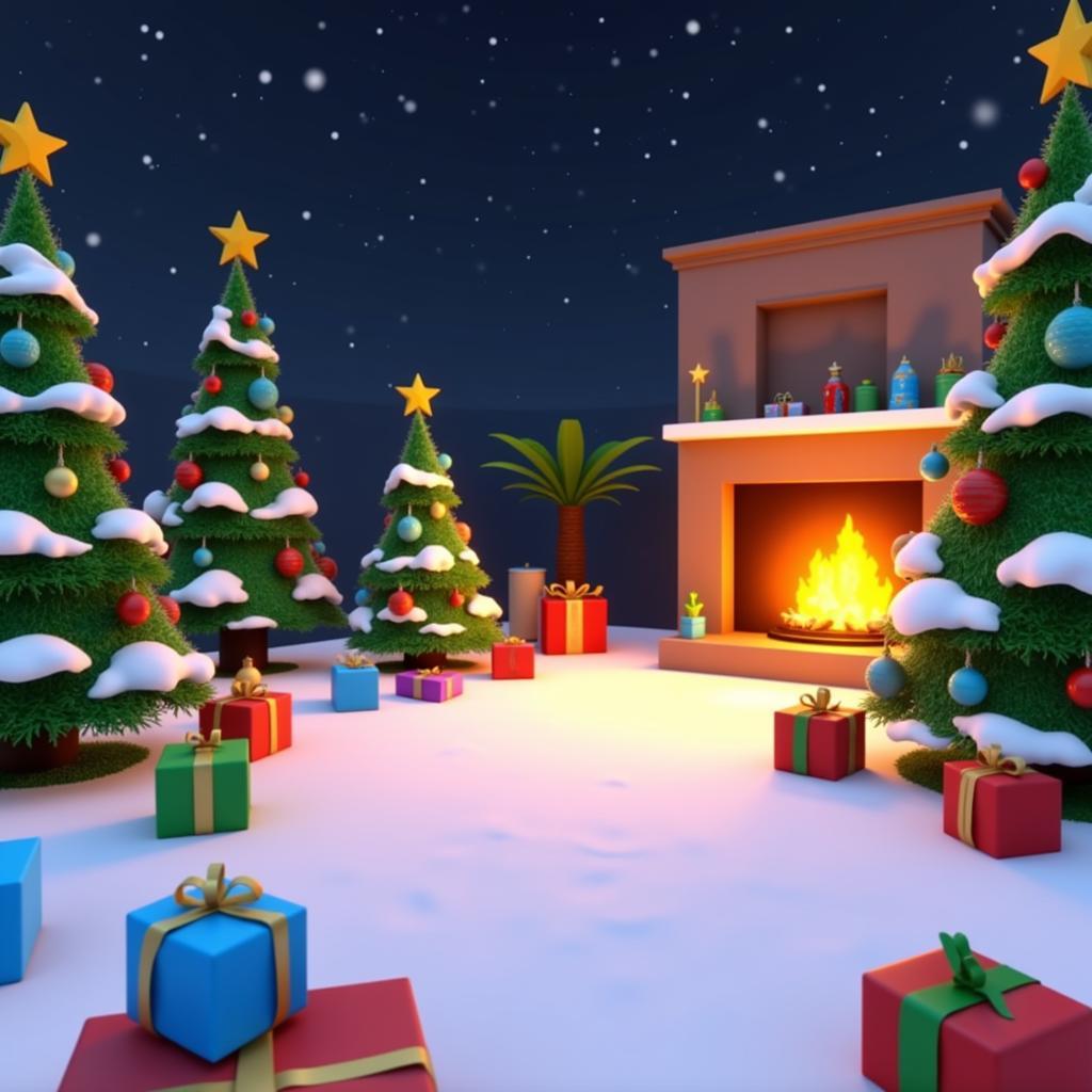 Roblox Christmas Scene