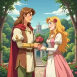 Roy and Guinevere in the Sacaen Palace Gardens