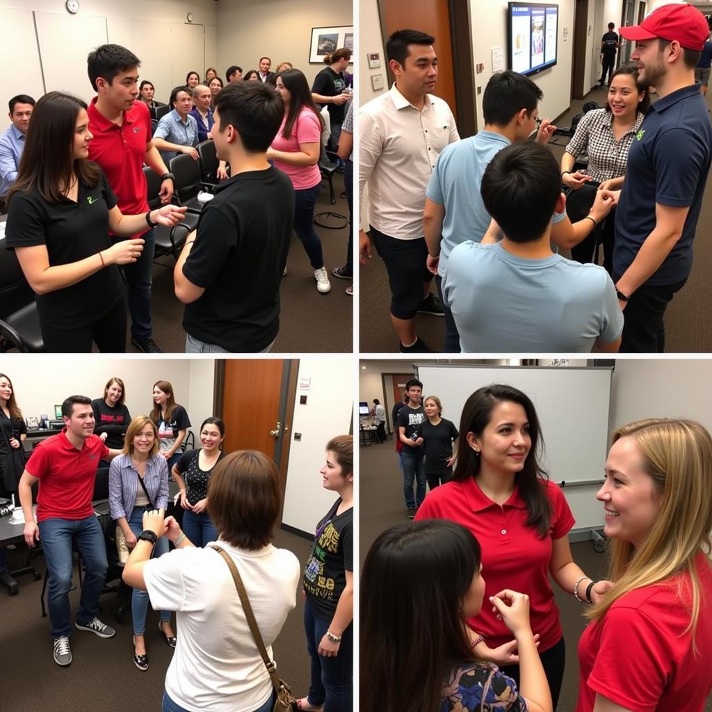 Fans interacting with each other and the Running Man cast at the 2017 fan meeting