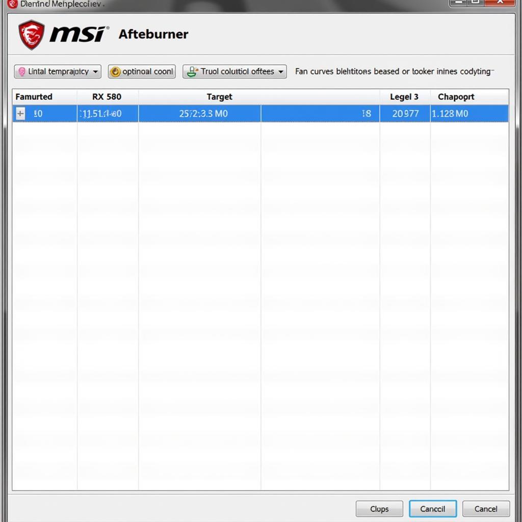 Adjusting Fan Speed for an RX 580 using MSI Afterburner