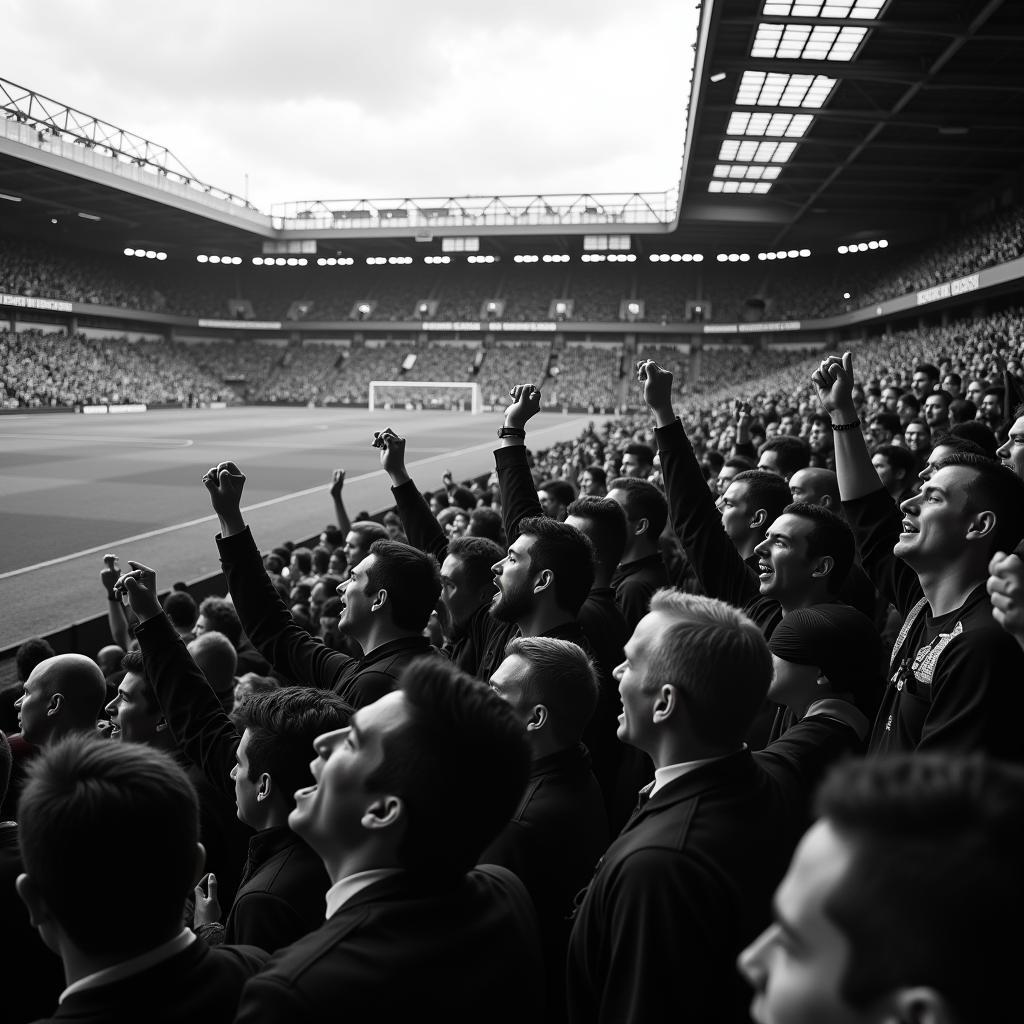 Saesing fans at Old Trafford