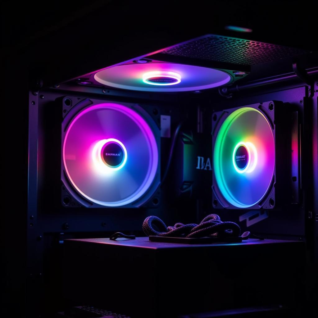 Sahara 12cm 18RGB LED Fan in a PC Case