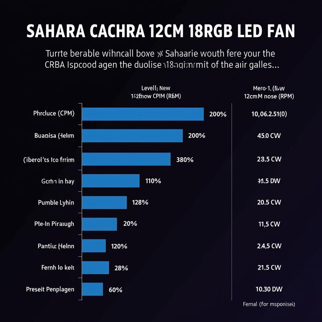 Sahara 12cm 18RGB LED Fan Performance Chart