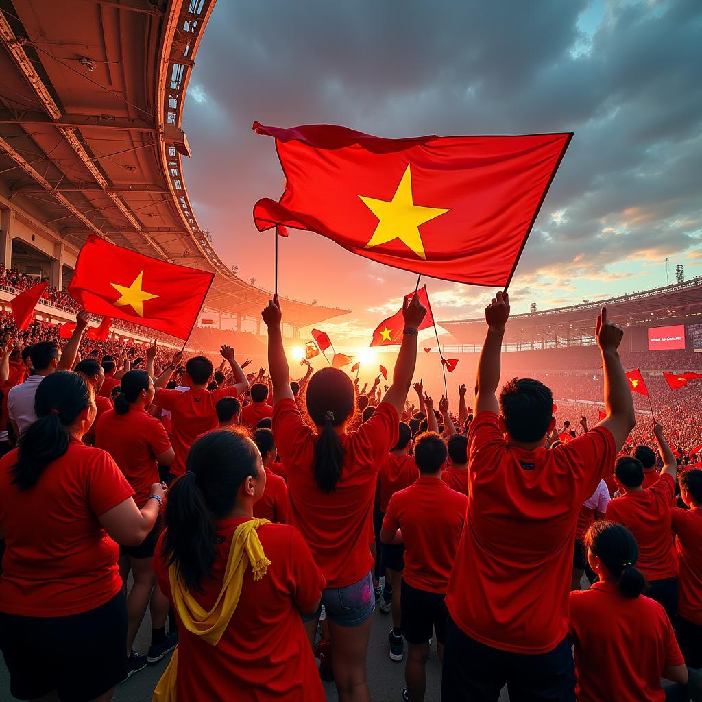 Saigon Football Fans Cheering