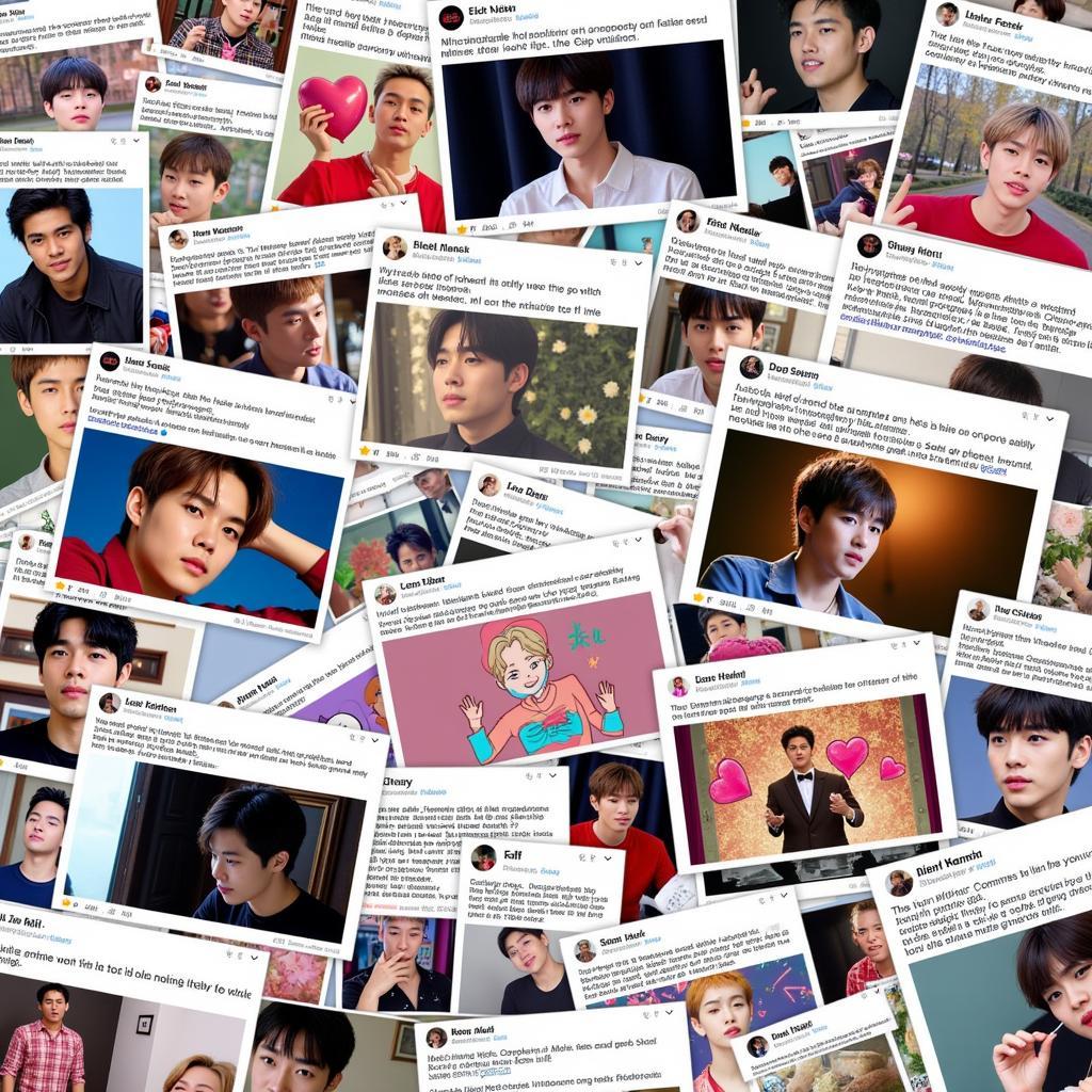 EXO Sehun fan page content collage