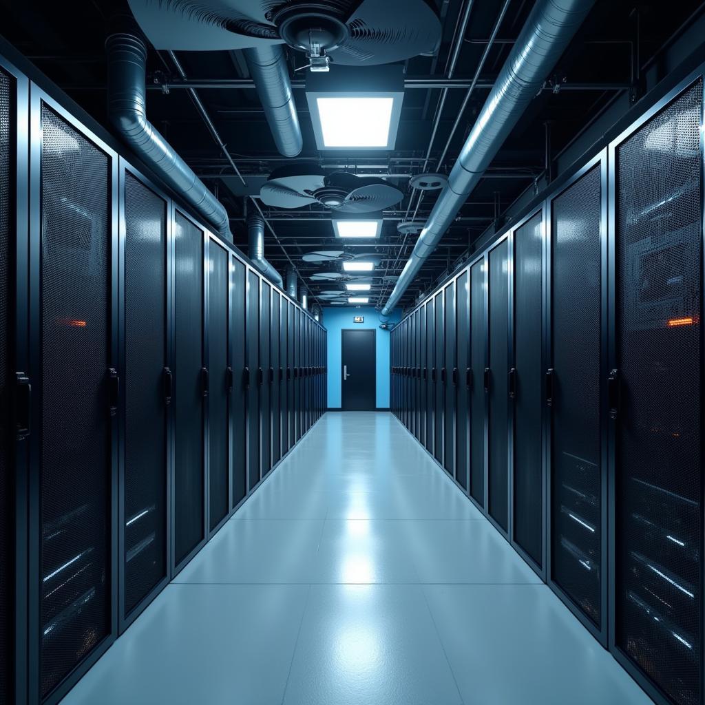 Server Room with Large Fans