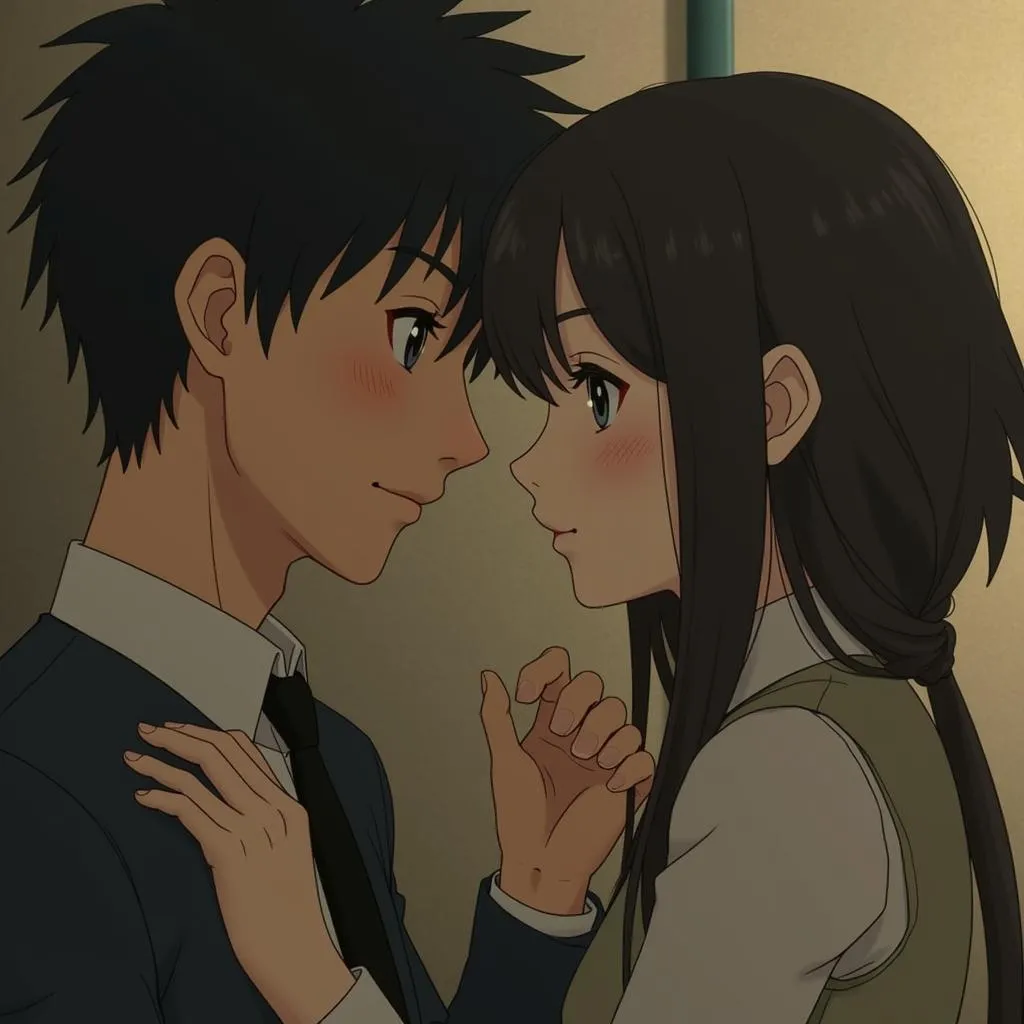 Shinichi and Ran Sharing a Moment of Quiet Affection