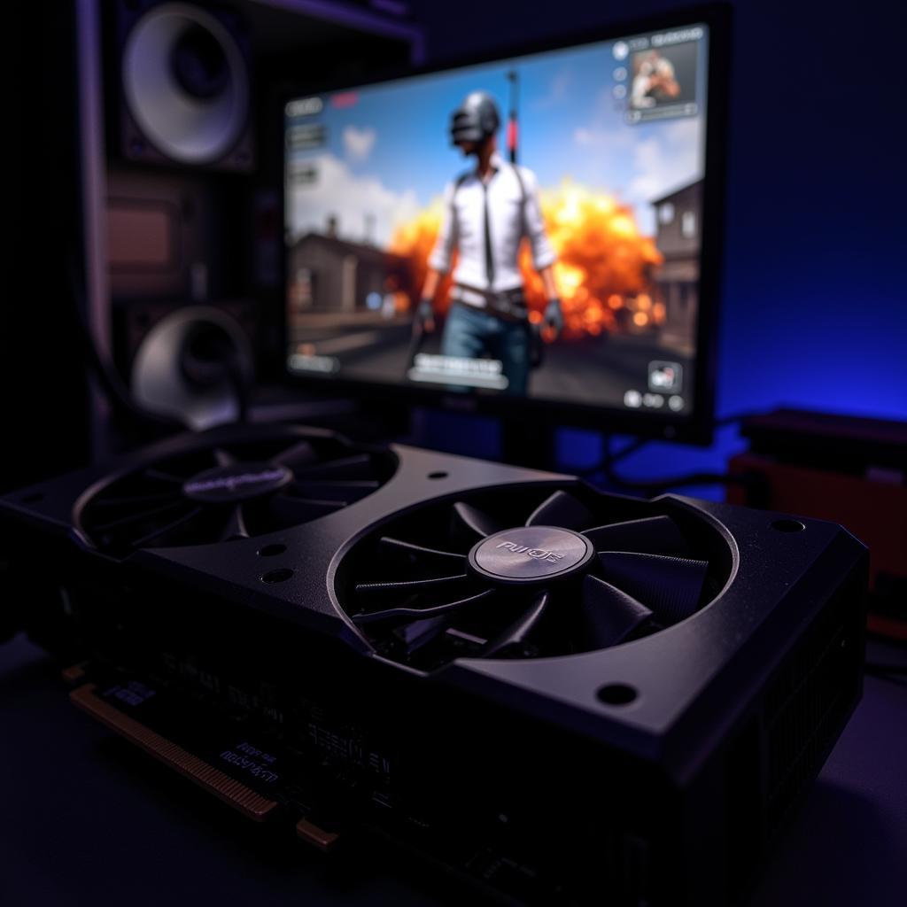 Single-fan AMD card running PUBG