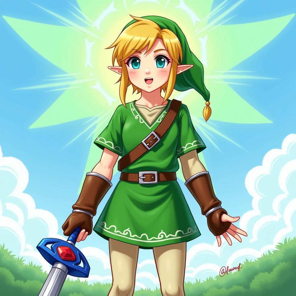 Link in Skyward Sword fan art