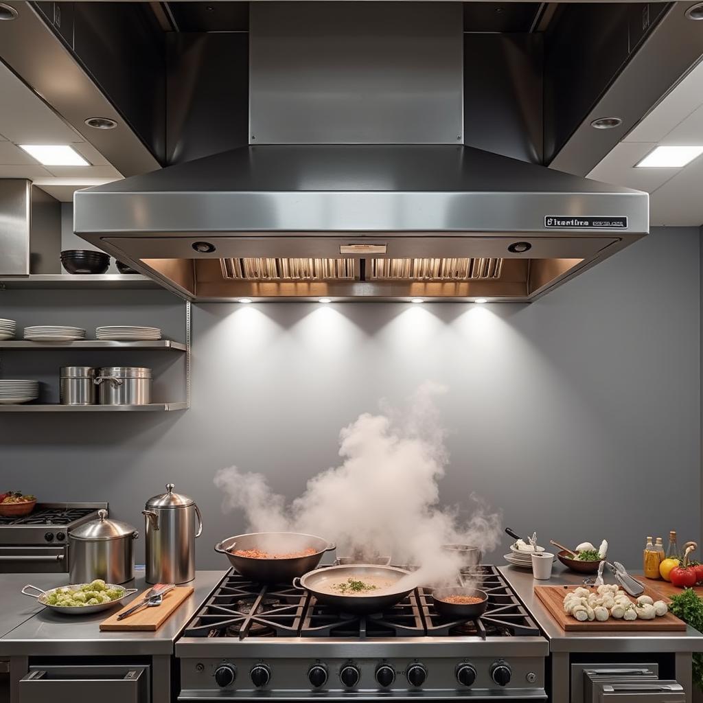 Smoke Extractor Fan in a Commercial Kitchen