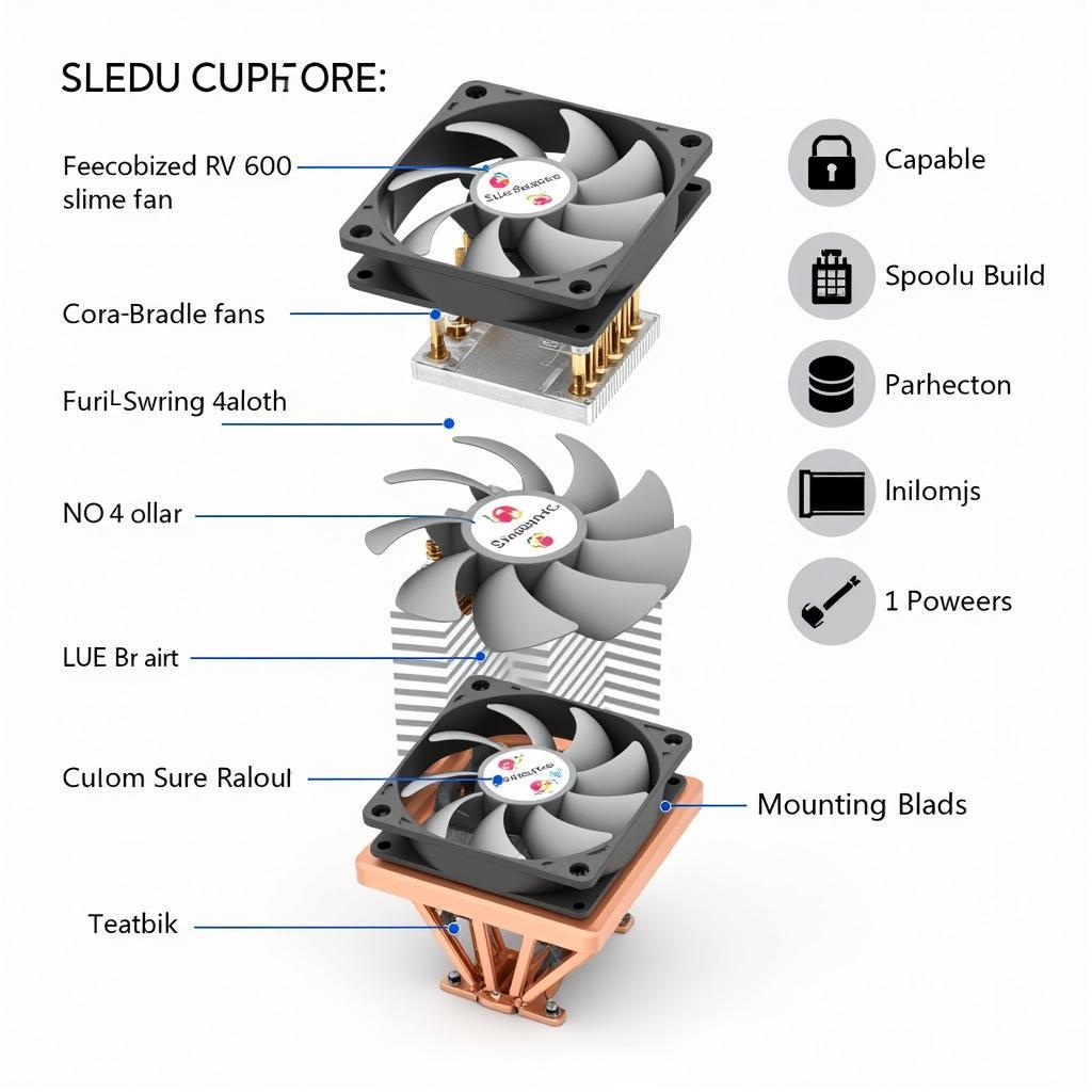 Close-up of a Snedo CPU Fan