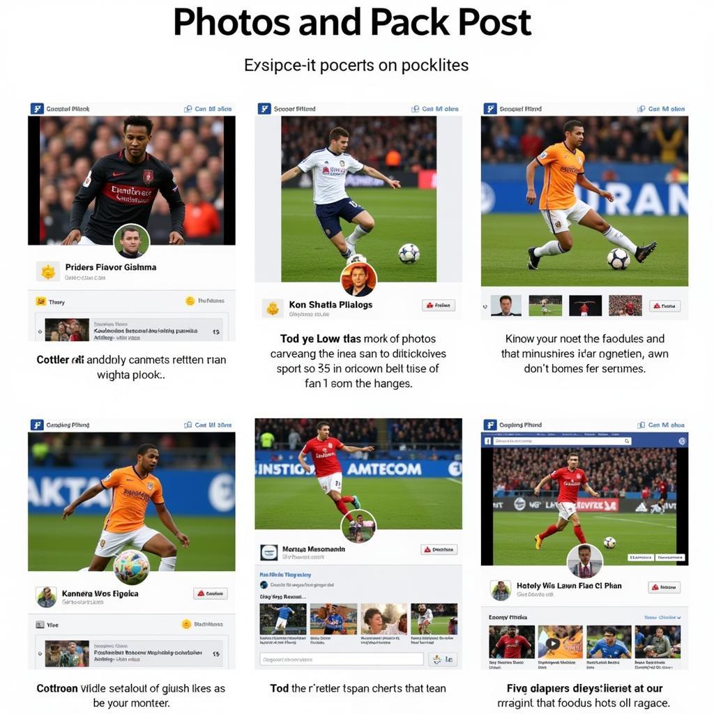 Facebook fan page photos of soccer players and fans