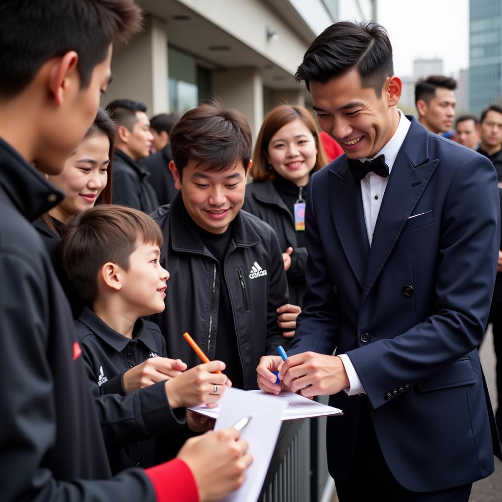 Son Heung-min Interacting with Fans