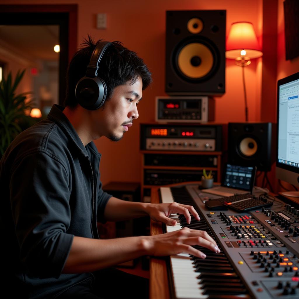 Son Tung M-TP working on new music in the studio