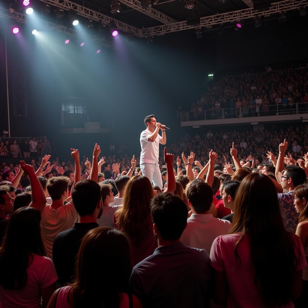 Sơn Tùng M-TP performing for a diverse crowd