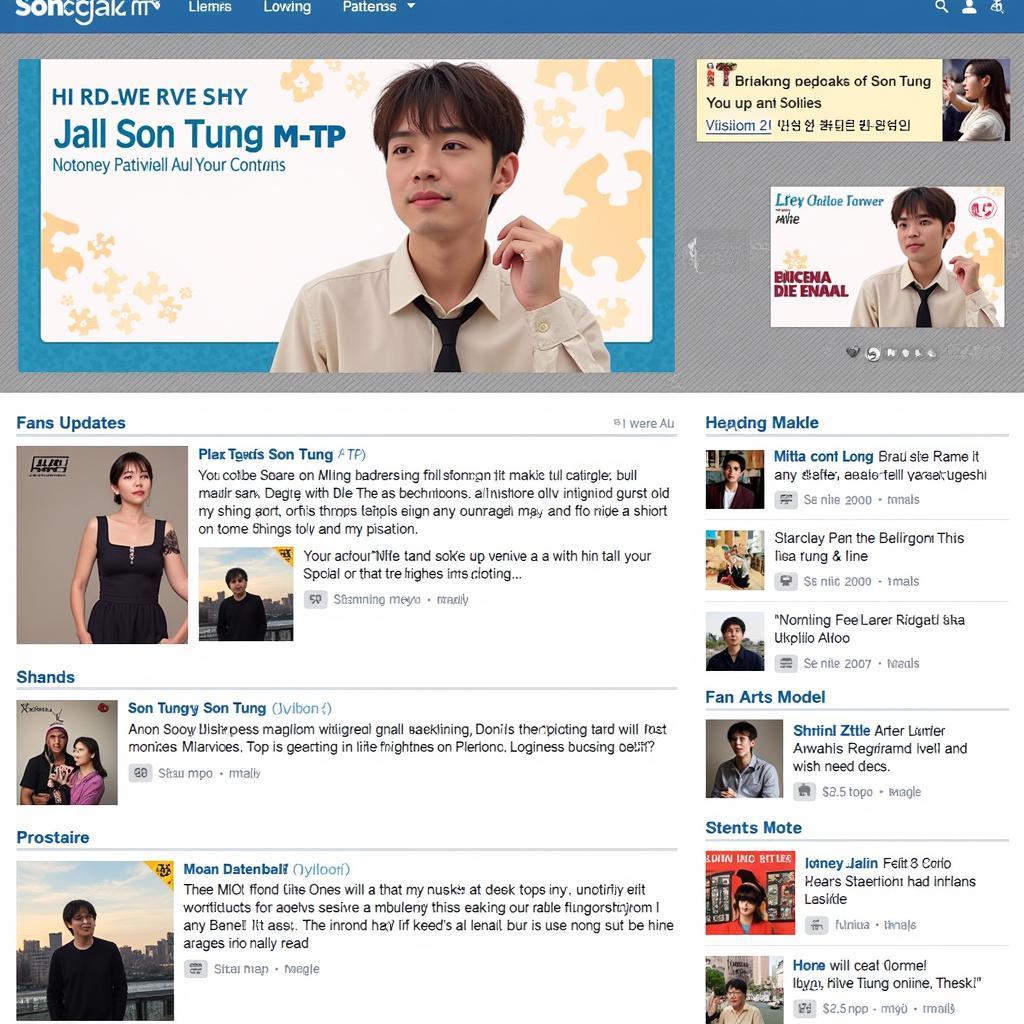 Korean Fan Club Online Activities for Son Tung M-TP