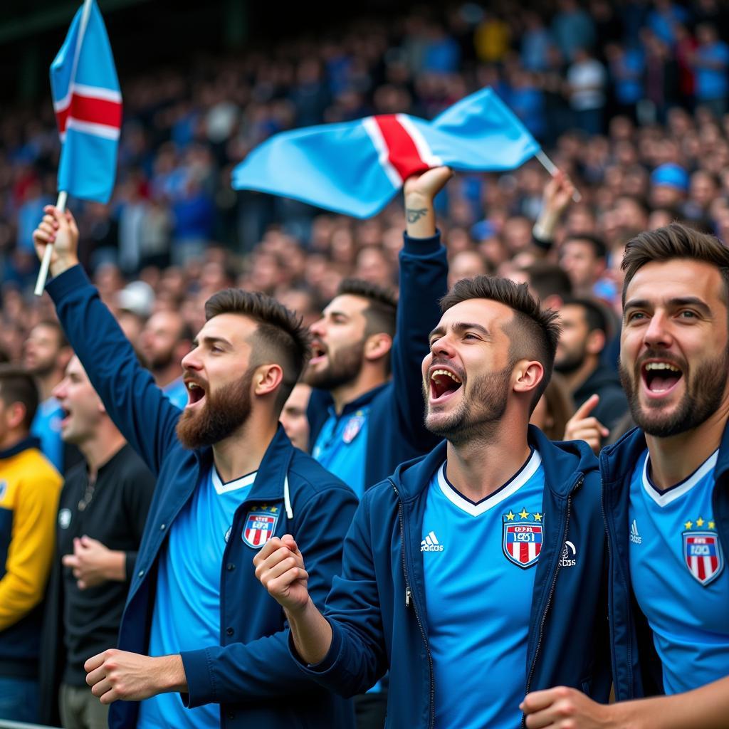 SPAL fans celebrating a goal