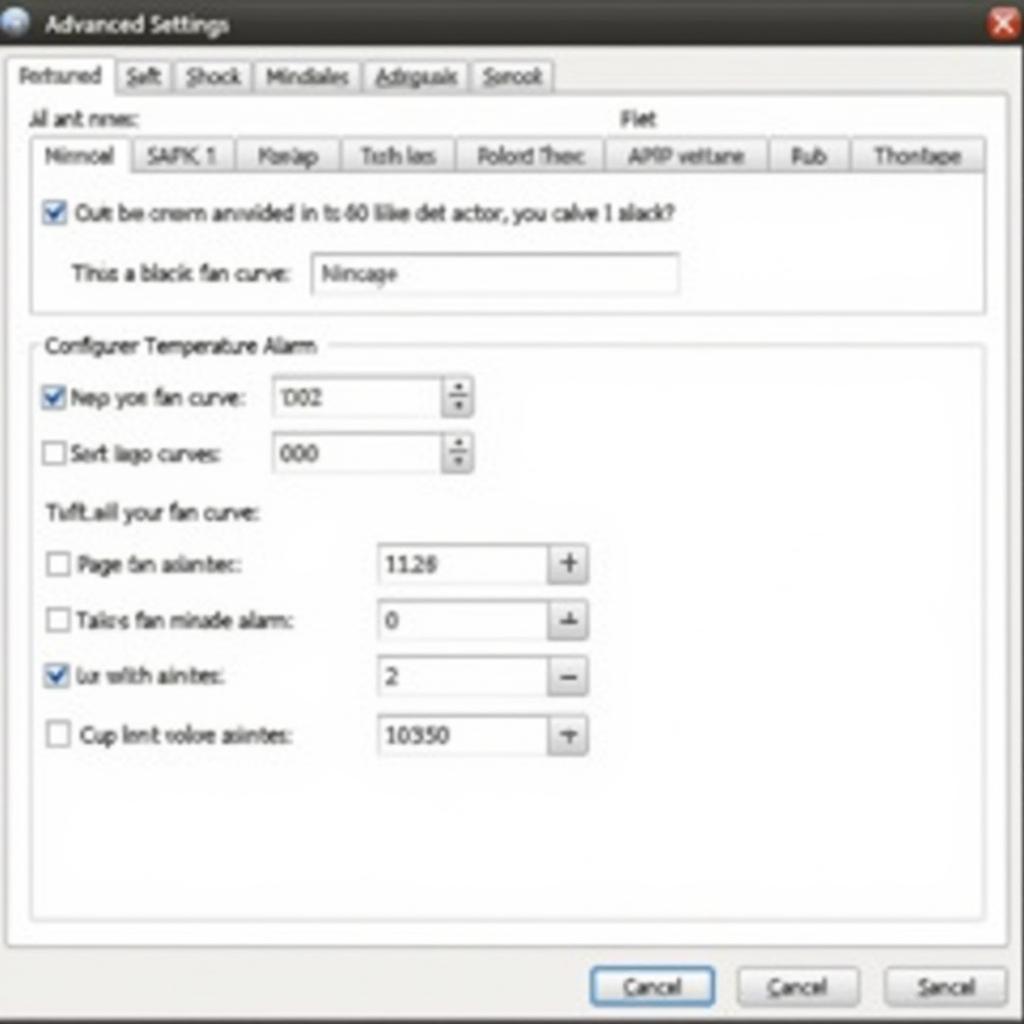 SpeedFan Advanced Settings