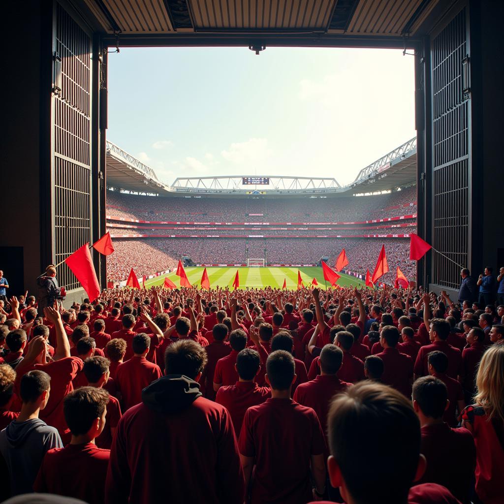 Fans Entering the Stadium