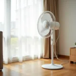 Modern Stand Fan in Korean Home