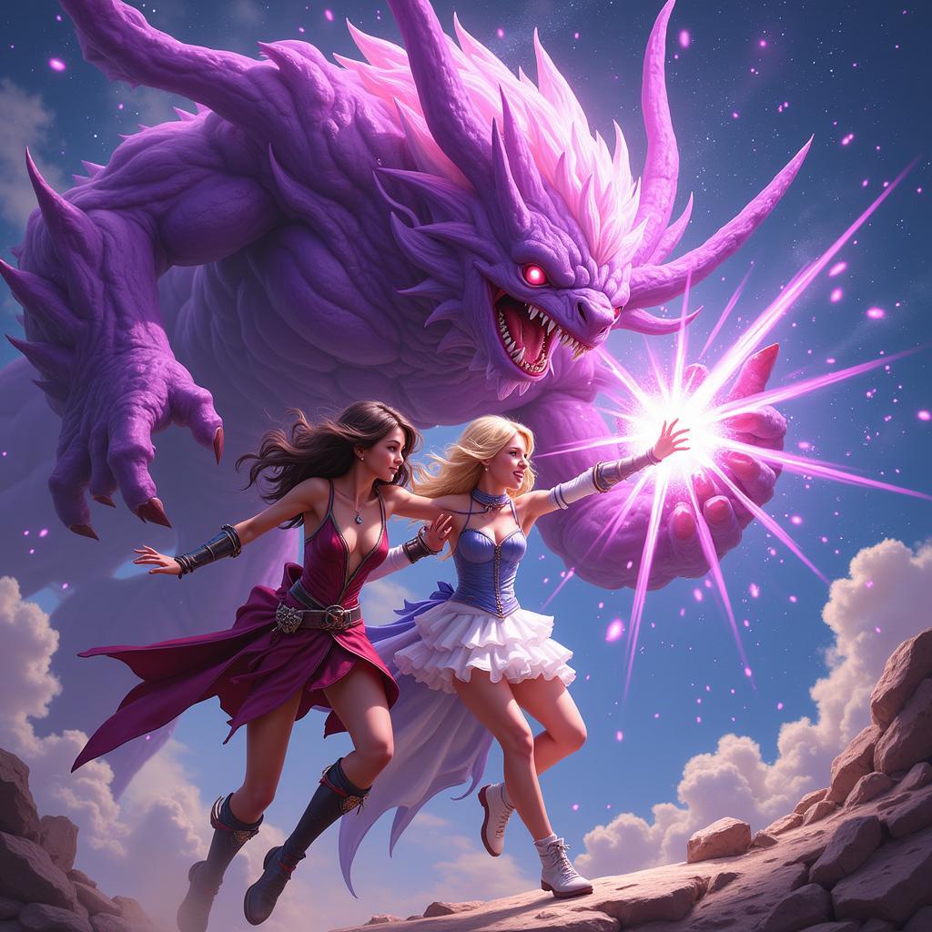 Star Guardian Syndra battling alongside Zoe