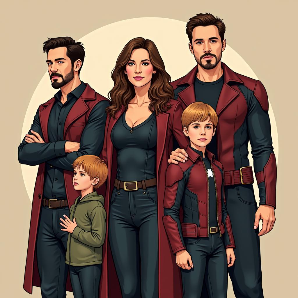 Stark Family Portrait Fan Art