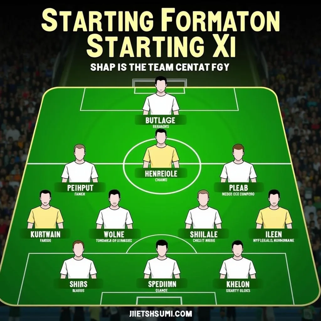 Starting XI football team lineup