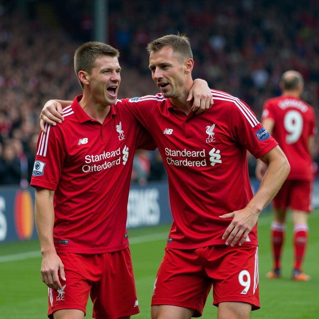 Steven Gerrard and Jamie Carragher