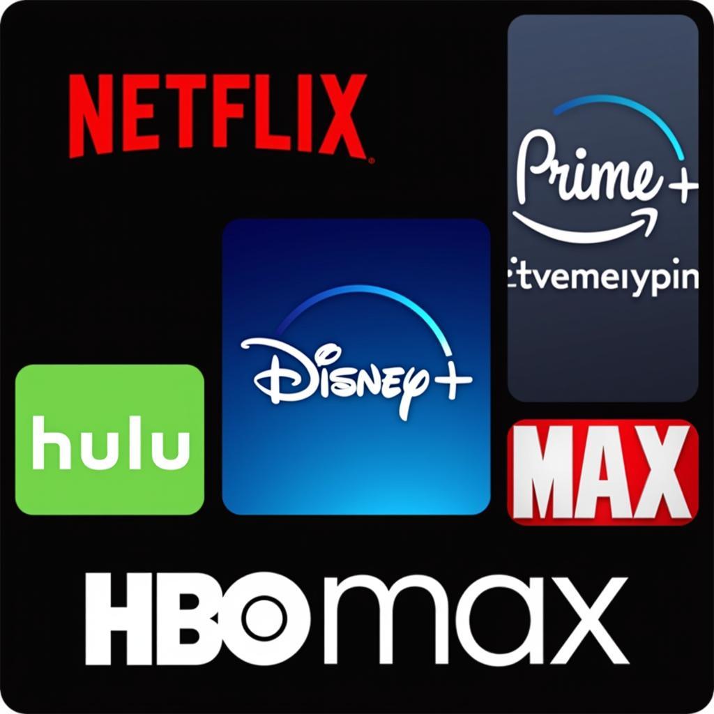 Logos of popular streaming services