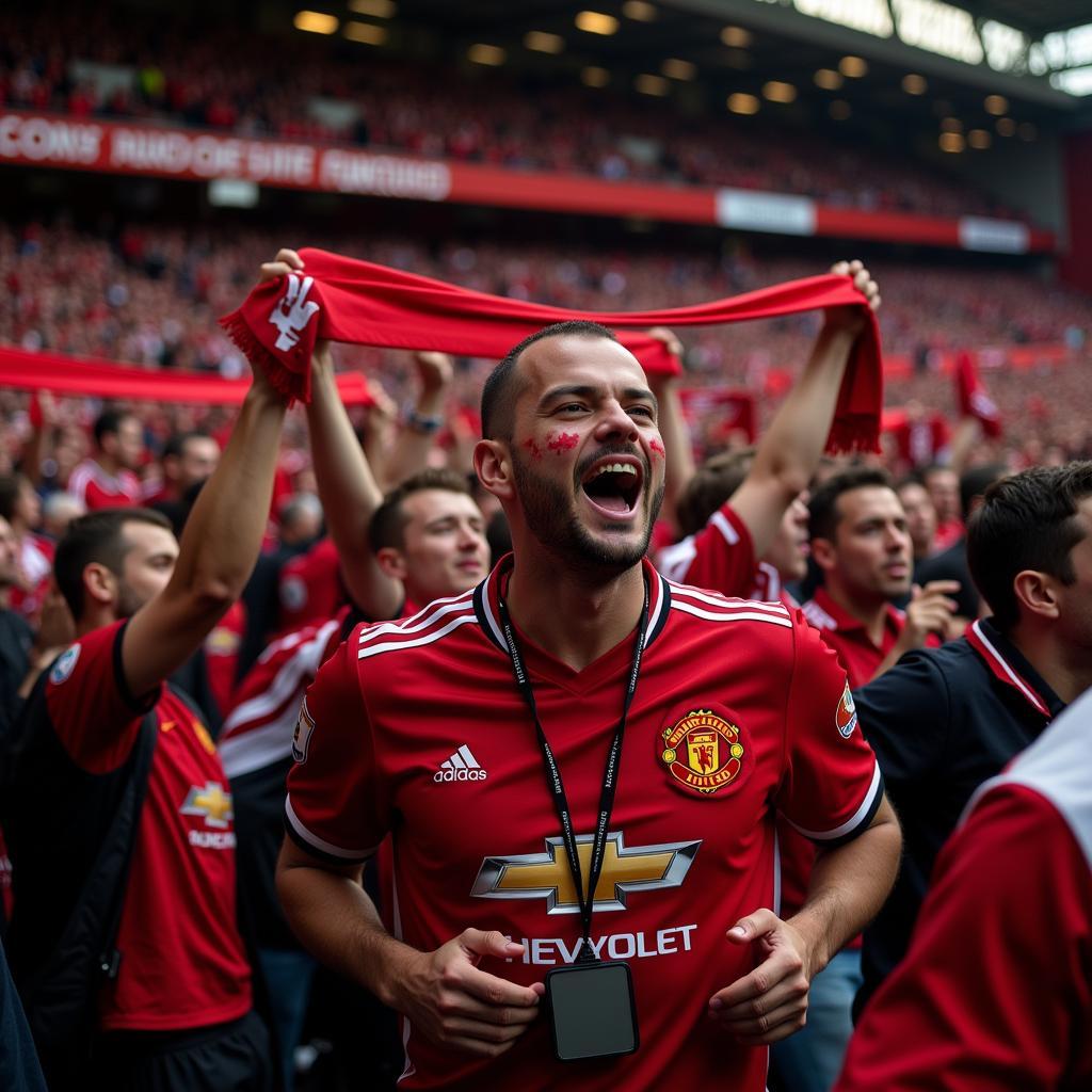 Stretford End Fans Chanting