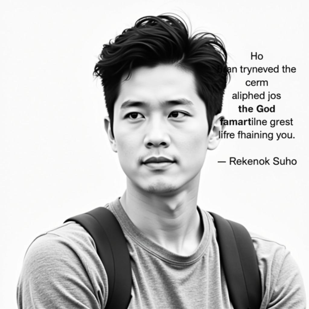 Suho lock screen with inspirational quote