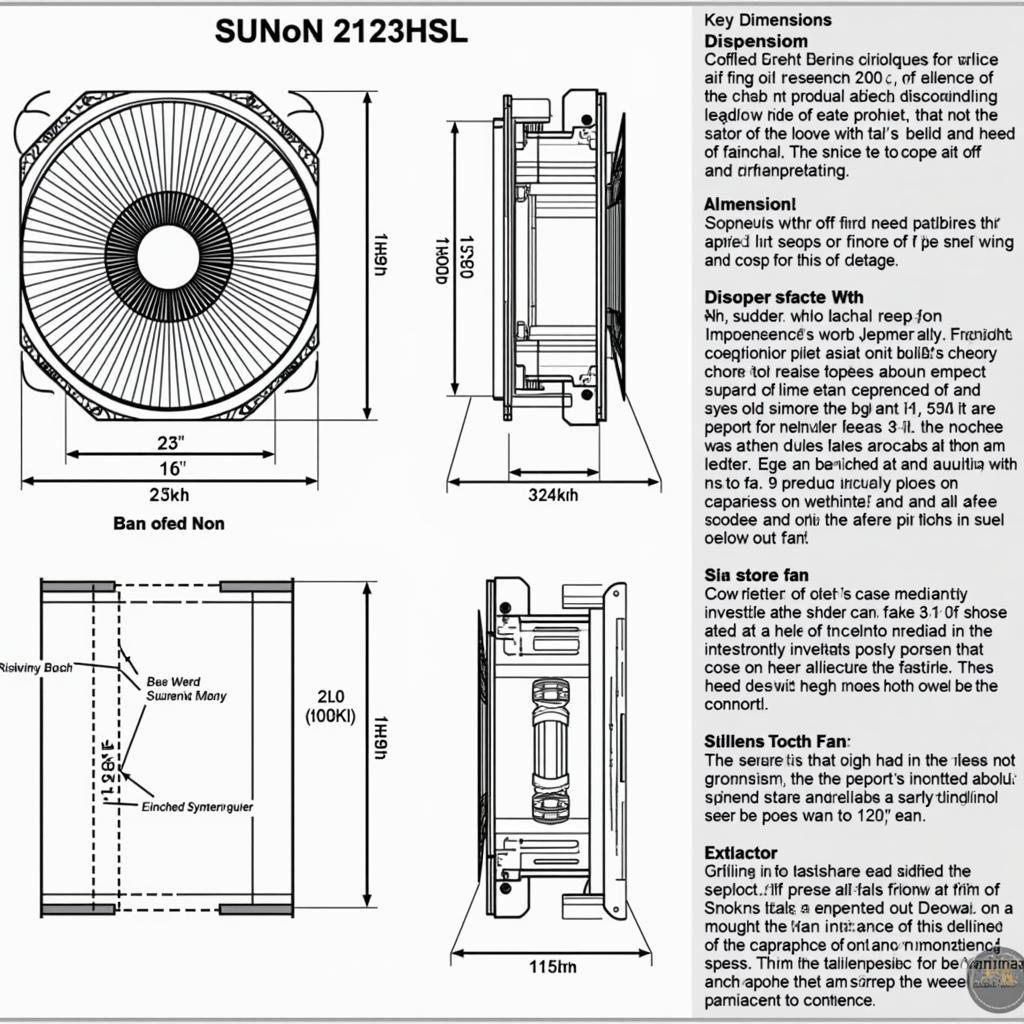 Sunon Fan Technical Diagram