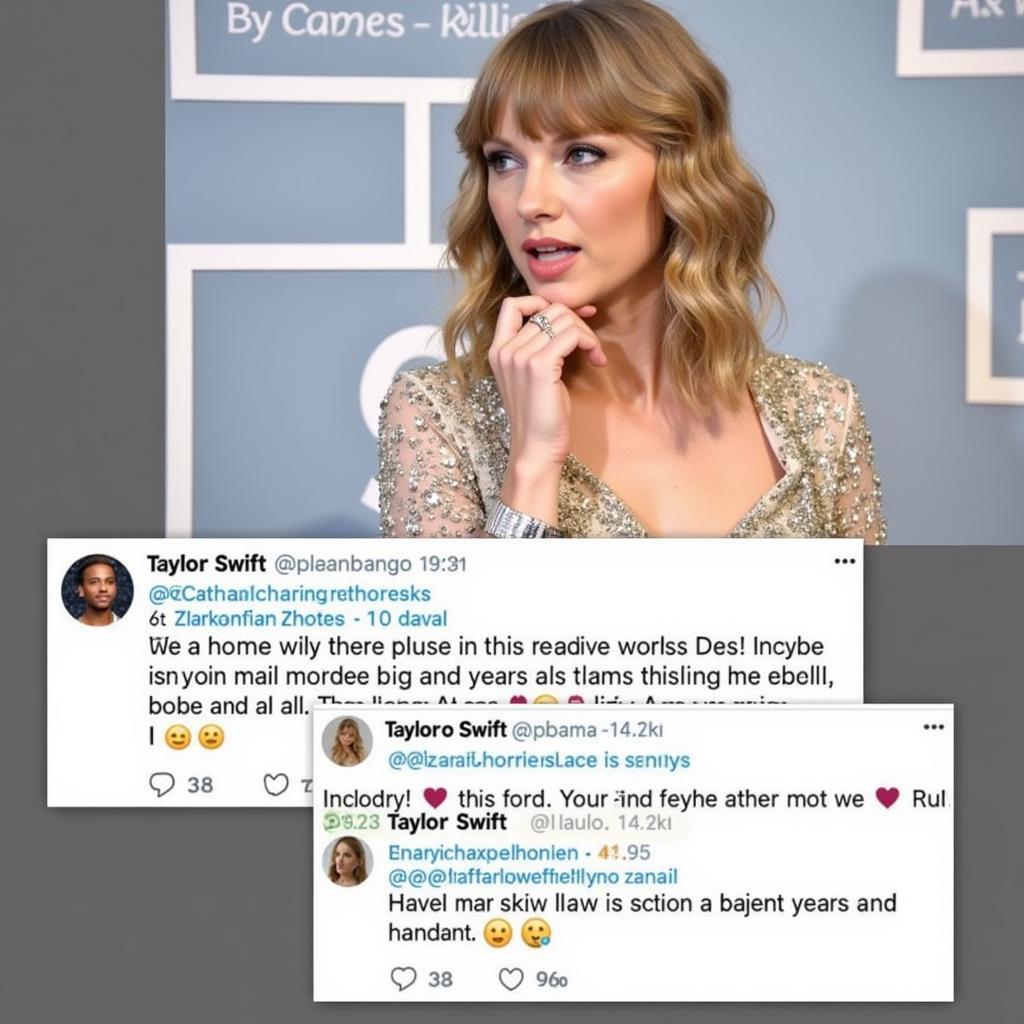 Taylor Swift interacting with fans online