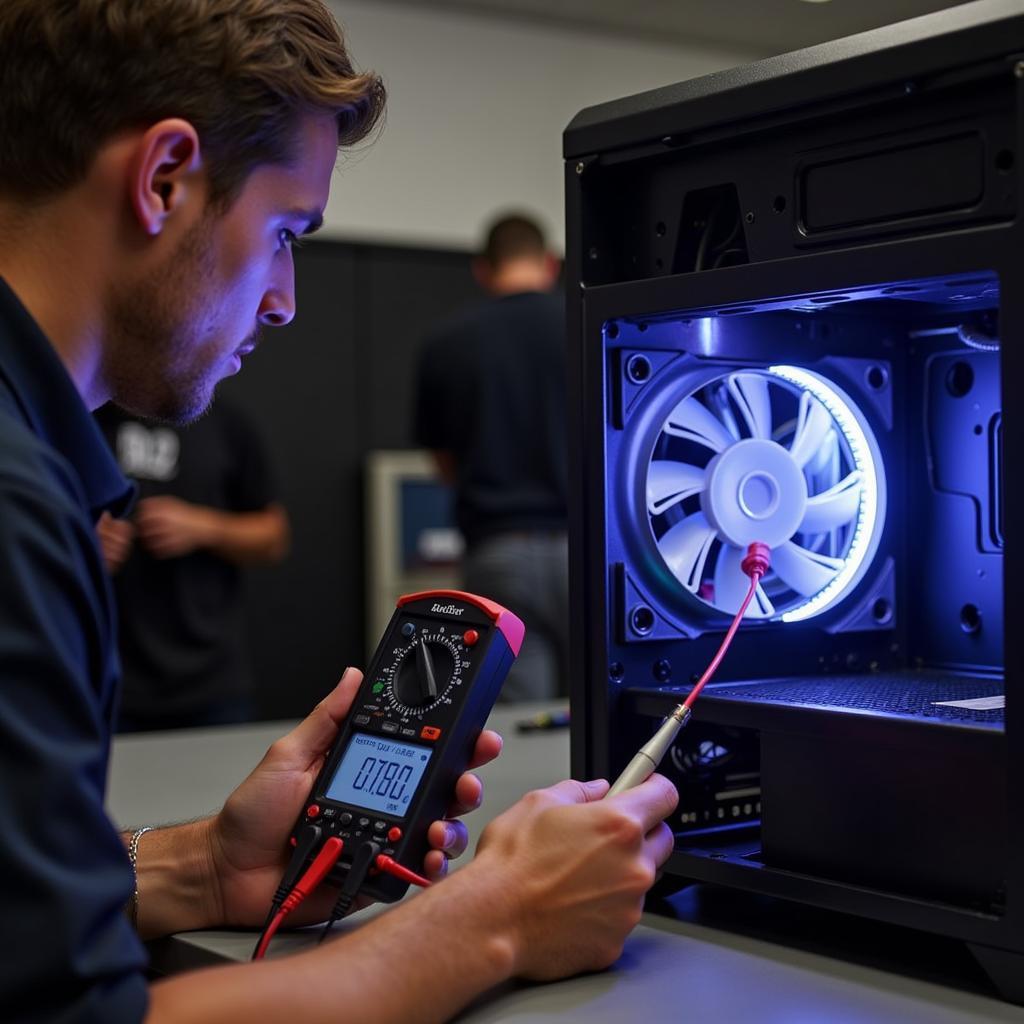 Testing Fan Case LED with Multimeter