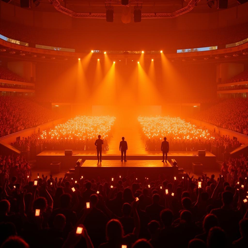 TFBOYS Performing in a Sea of Orange Lights